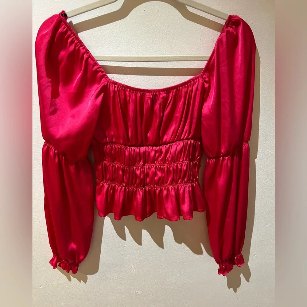 Pink satin top - Picture 2 of 3
